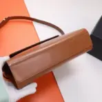 YSL Manhattan Baguette Calfskin Shoulder Bag Brown - Image 3