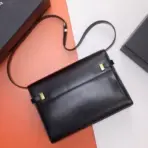 YSL Manhattan Baguette Calfskin Shoulder Bag Black - Image 2