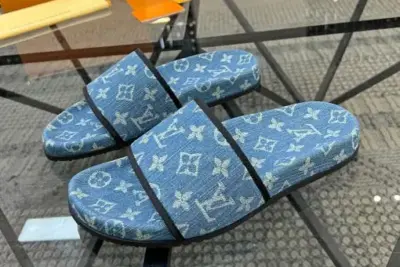 LV Slipper Denim Blue