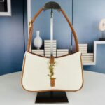 YSL Hobo Bag White & Brown