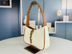 YSL Hobo Bag White & Brown - Image 3