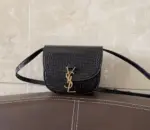 YSL Kaia Mini Bag Crocodile Black