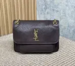 YSL Saint Laurent Niki Mini Bag Leather Brown
