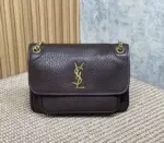 YSL Saint Laurent Niki Mini Bag Leather Brown