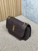 YSL Saint Laurent Niki Mini Bag Leather Brown - Image 3