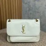 YSL Saint Laurent Niki Mini Bag Leather White