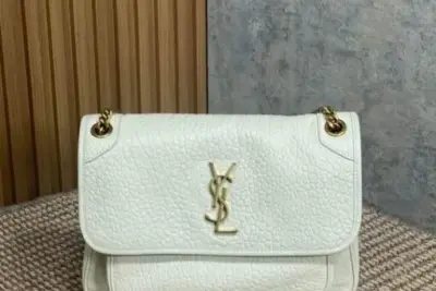 YSL Saint Laurent Niki Mini Bag Leather White