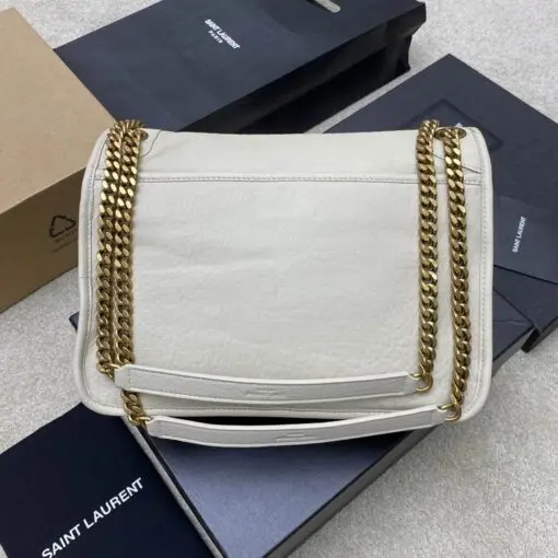 YSL Saint Laurent Niki Medium Shoulder Bag in Grained White - Image 2