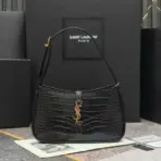 YSL Hobo Bag Crocodile Black