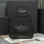 YSL Hobo Bag Crocodile Black - Image 3