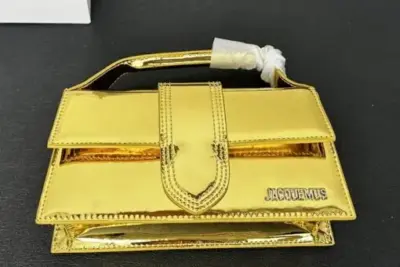 Jacquemus Shoulder Bag In Glossy Golden