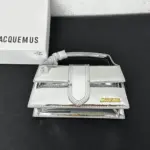 Jacquemus Handbag In Glossy Silver