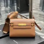 YSL Manhattan Baguette Shoulder Bag Brown