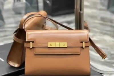 YSL Manhattan Baguette Shoulder Bag Brown