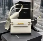 YSL Manhattan Baguette Shoulder Bag White