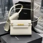 YSL Manhattan Baguette Shoulder Bag White