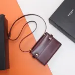 YSL Manhattan Baguette Bag Maroon - Image 3