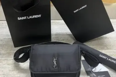 YSL Saint Laurent Niki Messenger In Econyl Black