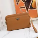 Prada Hand Wallet Brown