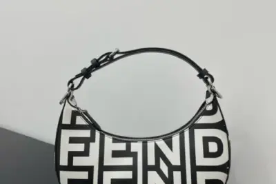 Fendi Praphy Bag White Black