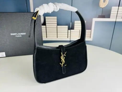 YSL Mini Velvet Shoulder Bag Black