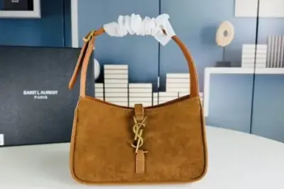 YSL Mini Velvet Shoulder Bag Brown