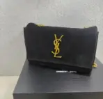 YSL Kate Medium Reversible Shoulder Black