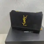 YSL Kate Medium Reversible Shoulder Black