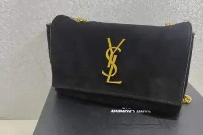 YSL Kate Medium Reversible Shoulder Black