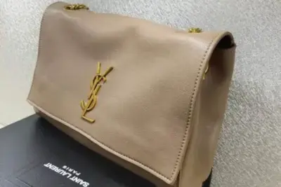 YSL Kate Medium Chain Bag Pale Grayish
