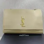 YSL Kate Medium Chain Bag Beige & Gold