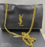 YSL Kate Medium Chain Bag Gold & Black