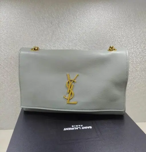 YSL Kate Medium Chain Bag Sky Blue