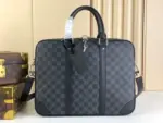 LV Porte Documents Voyage Bag Damier Graphite
