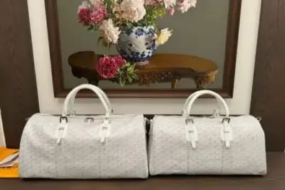 Goyard Boston Bag White