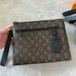 LV Takeoff Pouch Monogram Macassar Canvas Brown