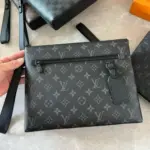 LV Takeoff Pouch Monogram Macassar Canvas Black