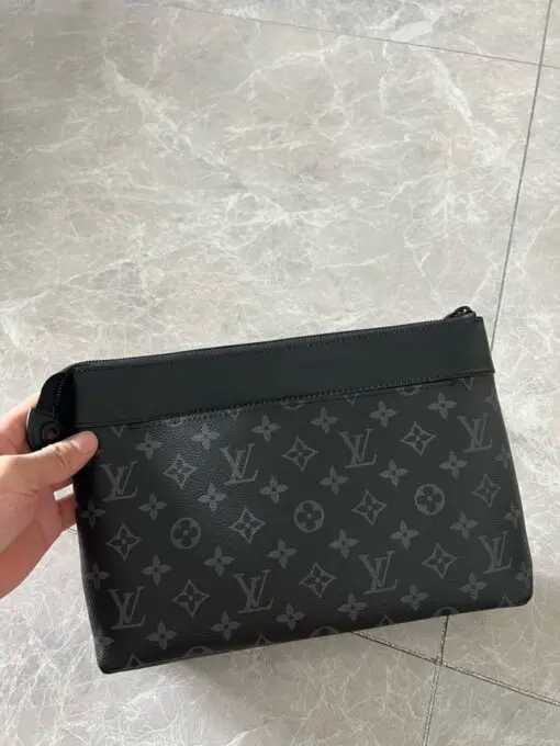 LV Pochette Voyage Souple Monogram Eclipse Soft Green - Image 3