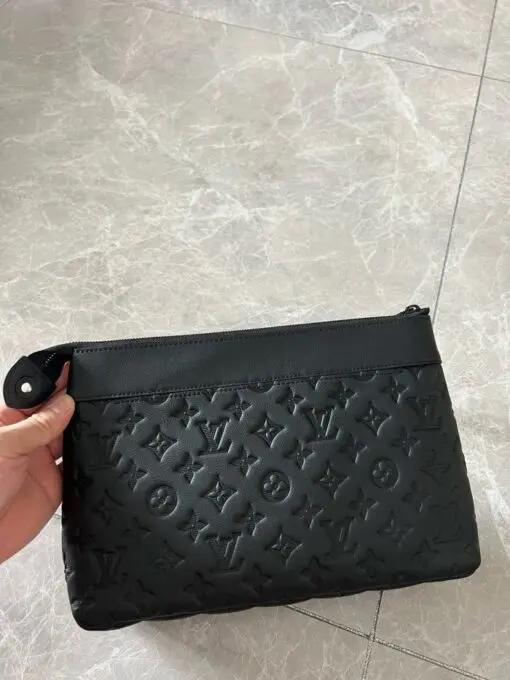 LV Pochette Voyage Souple Monogram Shadow Leather Black - Image 3