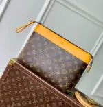 LV Pochette Voyage Souple Monogram Eclipse Brown & Yellow
