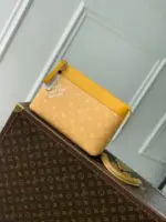 LV Pochette Voyage Souple Monogram Eclipse Yellow