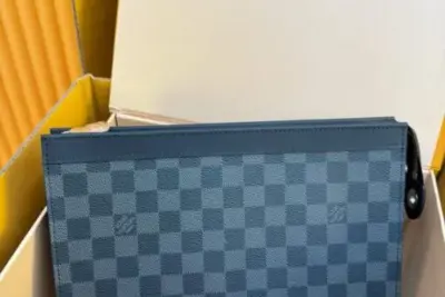 LV Pochette Voyage Damier Graphite Canvas Blue