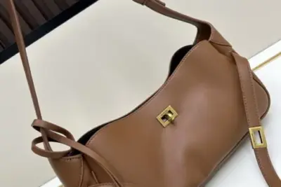 Balenciaga Bel Air Clutch Bag Cognac Brown