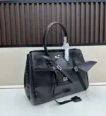Balenciaga Belair Carry Crocodile Black