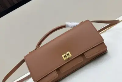 Balenciaga Bel Air Clutch Bag Brown