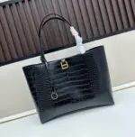 Balenciaga Hampton Carry Black Crocodile