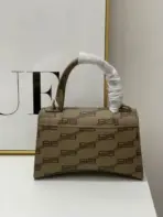 Balenciaga Hourglass BB-Monogram Small Handbag Brown - Image 3