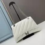 Balenciaga Crush Small Chain Bag Leather White