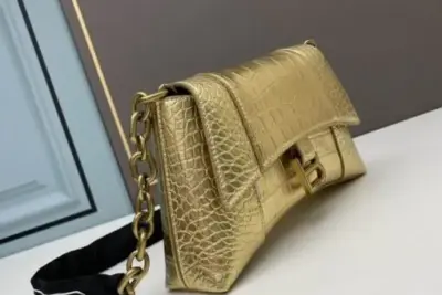 Balenciaga Bag Crocodile Gold