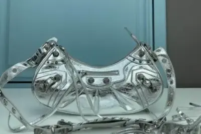 Balenciaga Cagole Silver Bag